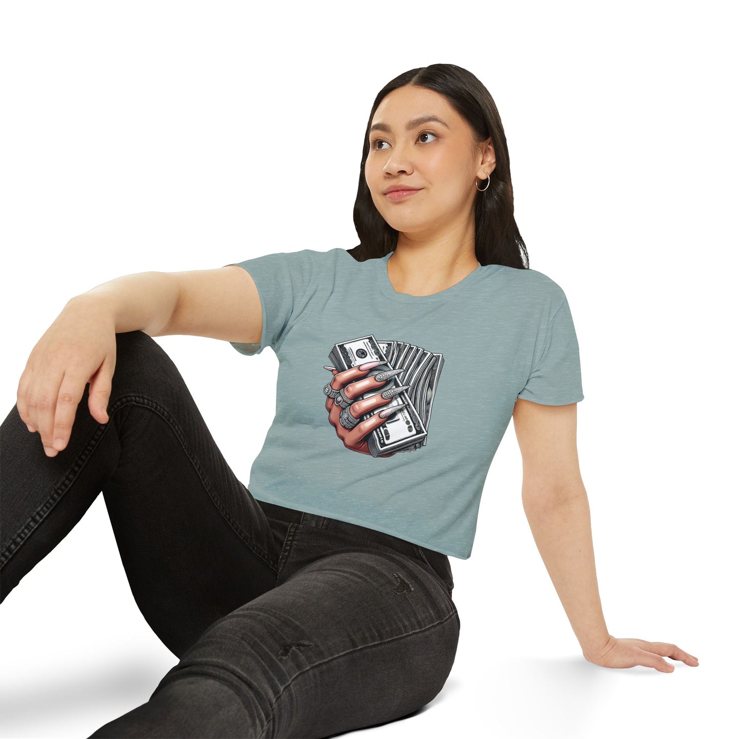 Money Grip Crop Top — Women's Graphic Tee