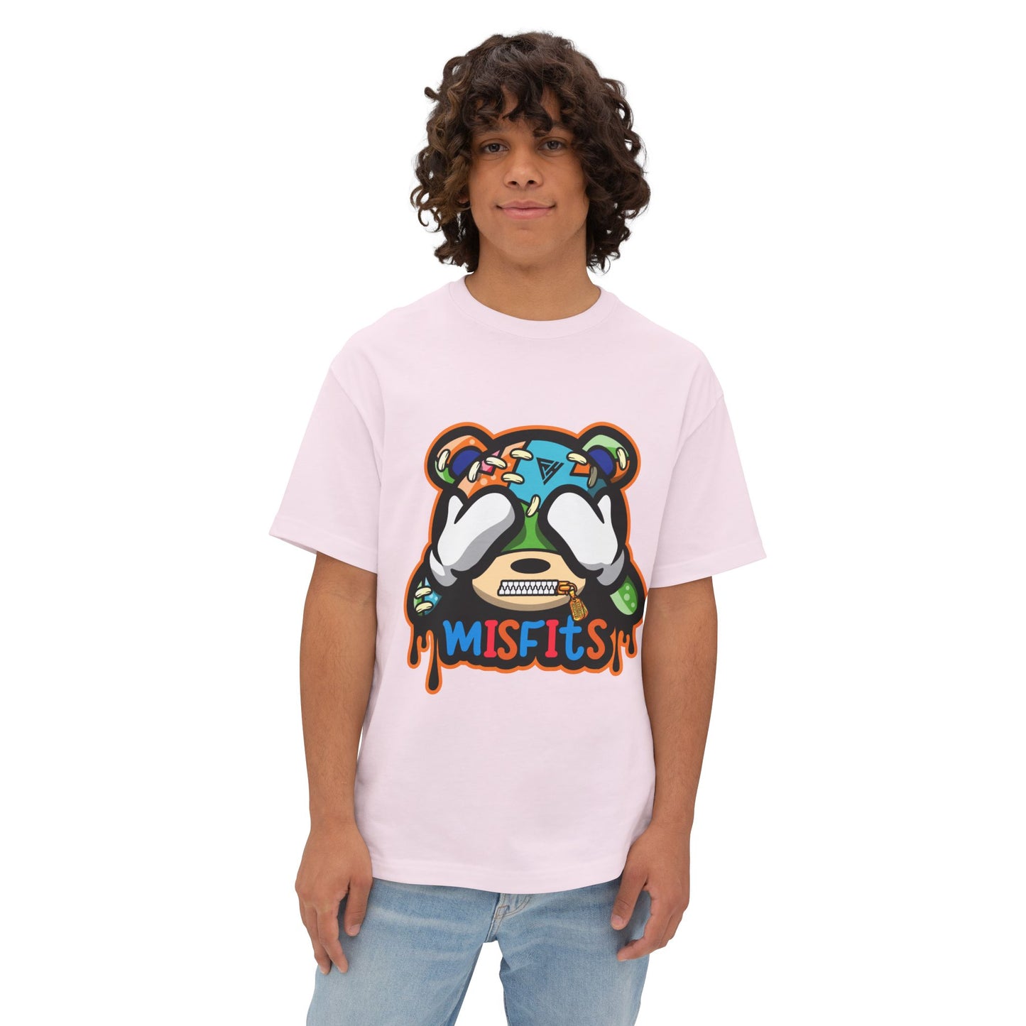 Misfits Bear Graphic Tee —  Streetwear Oversized Boxy T-Shirt