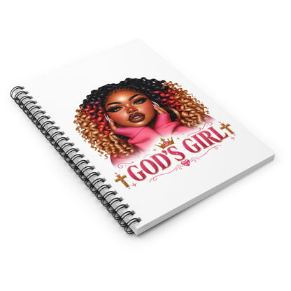 God's Girl Spiral Notebook — Inspirational Faith Journal with Afrocentric Artwork