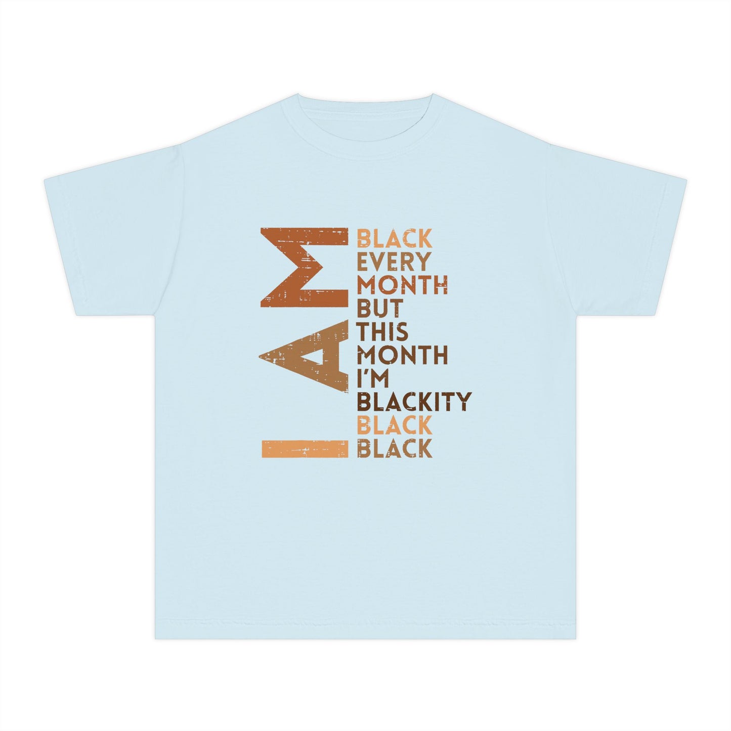 Youth Tee — "I AM Black Every Month" Empowerment Shirt