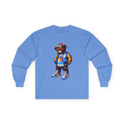 Streetwear Bear Graphic Long Sleeve Tee