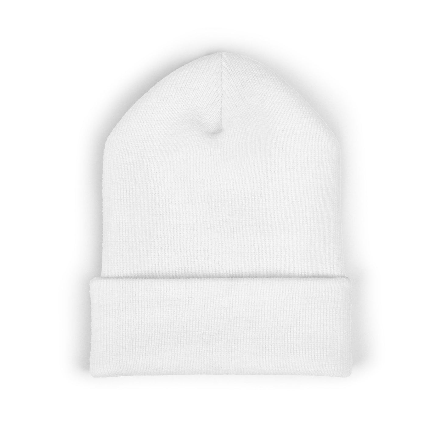 Mama Floral Embroidered Cuffed Beanie — Cozy Knit Mom Hat