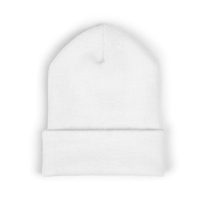 Mama Floral Embroidered Cuffed Beanie — Cozy Knit Mom Hat