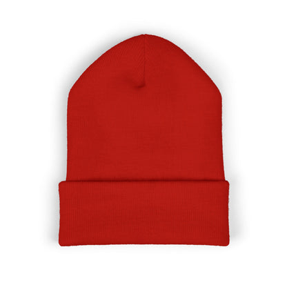 Mama Floral Embroidered Cuffed Beanie — Cozy Knit Mom Hat