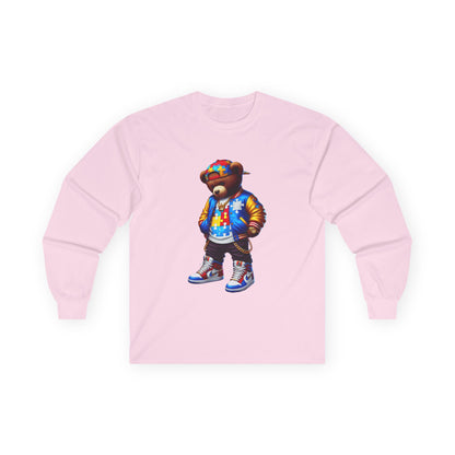 Streetwear Bear Graphic Long Sleeve Tee
