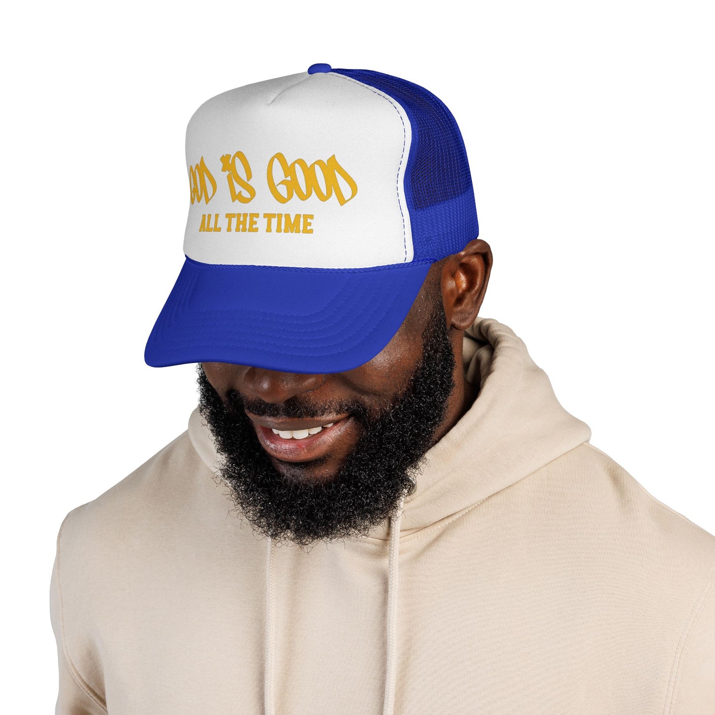 God Is Good Trucker Hat — ‘God Is Good All The Time’ Faith Mesh Cap