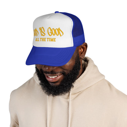 God Is Good Trucker Hat — ‘God Is Good All The Time’ Faith Mesh Cap