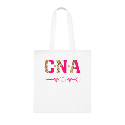 CNA Leopard Pink Heartbeat Cotton Tote