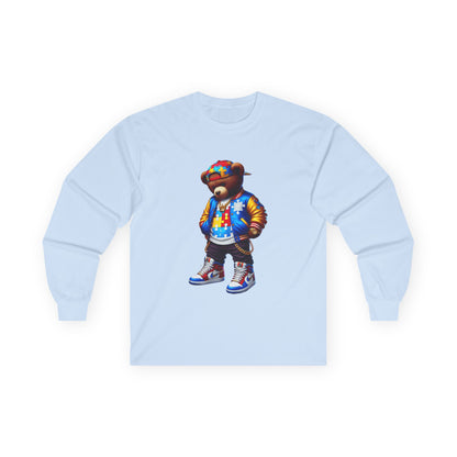 Streetwear Bear Graphic Long Sleeve Tee