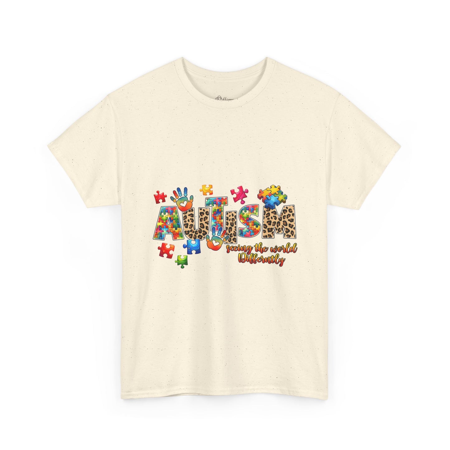 Autism Awareness T-Shirt — 'Autism: Sparking the World with Creativity' Puzzle Design