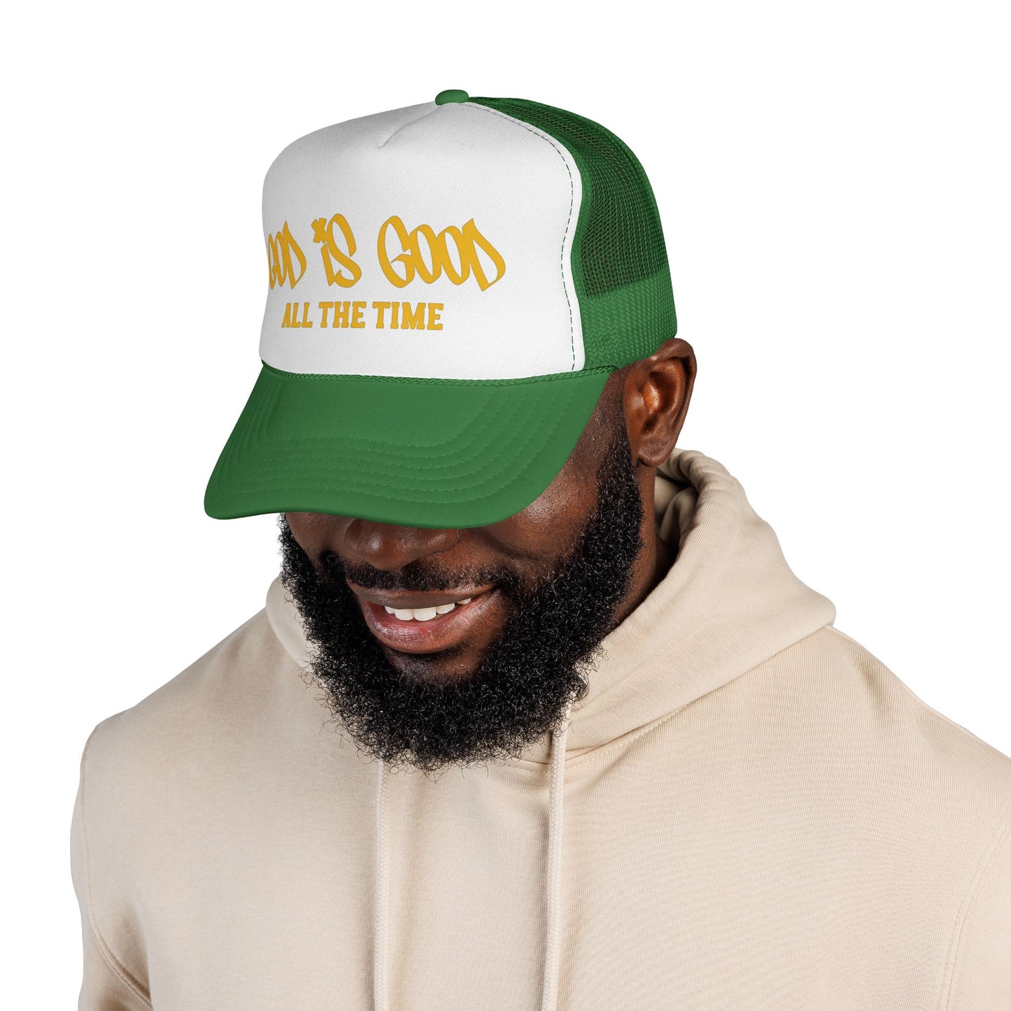 God Is Good Trucker Hat — ‘God Is Good All The Time’ Faith Mesh Cap