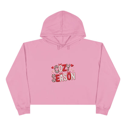 Cozy Season Cropped Hoodie – Valentine Heart Graphic