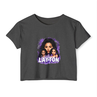 Layton Photo Collage Crop Top — Women's Festival Graphic Tee