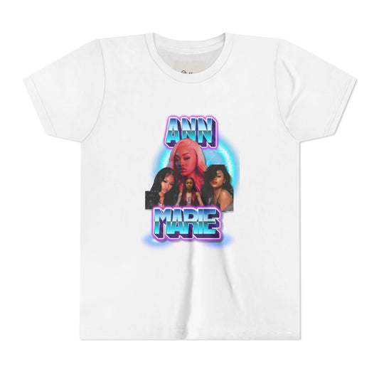 Youth Tee — Retro Neon Portrait Graphic "ANN MARIE"