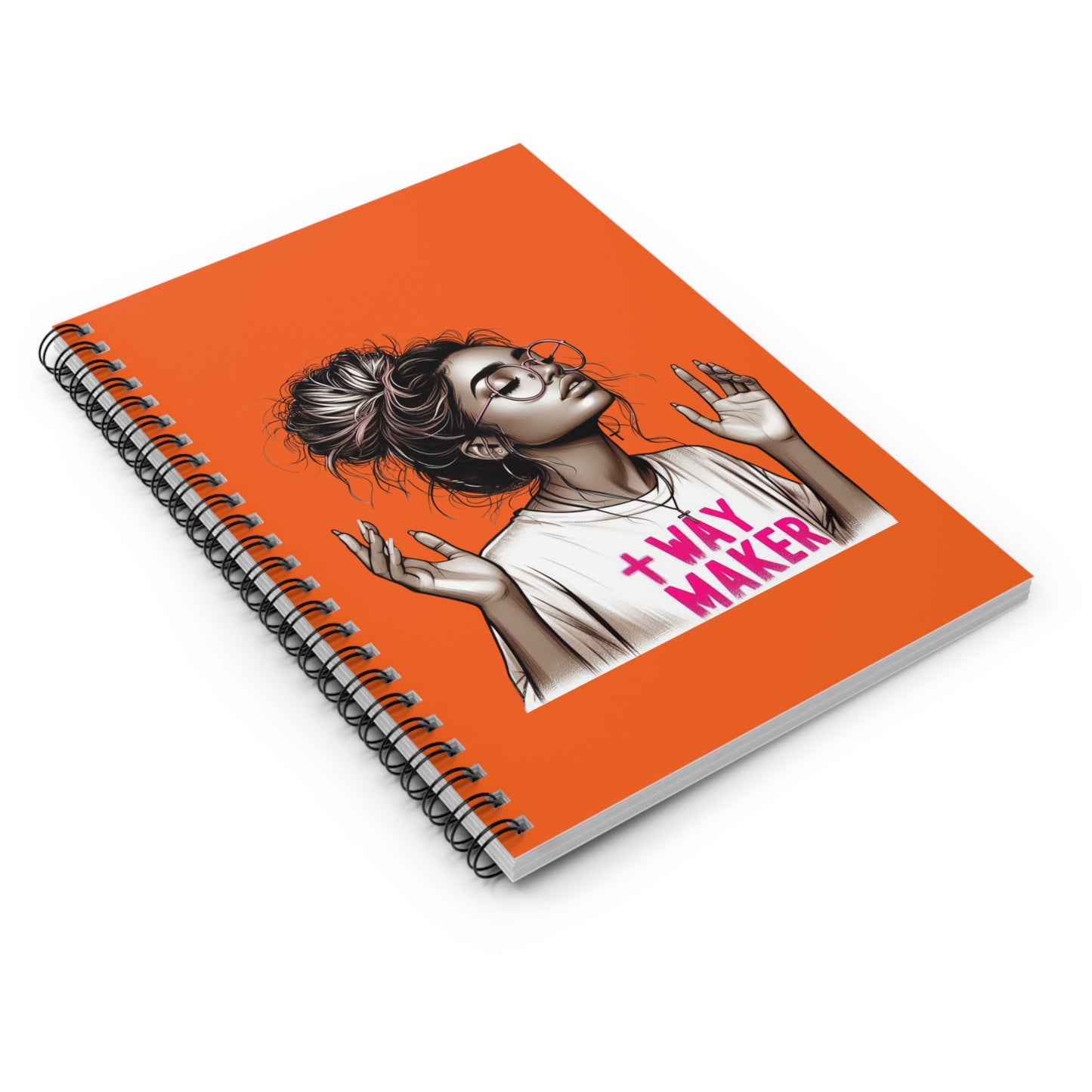 Way Maker Spiral Notebook — Inspirational Christian Journal (Ruled)