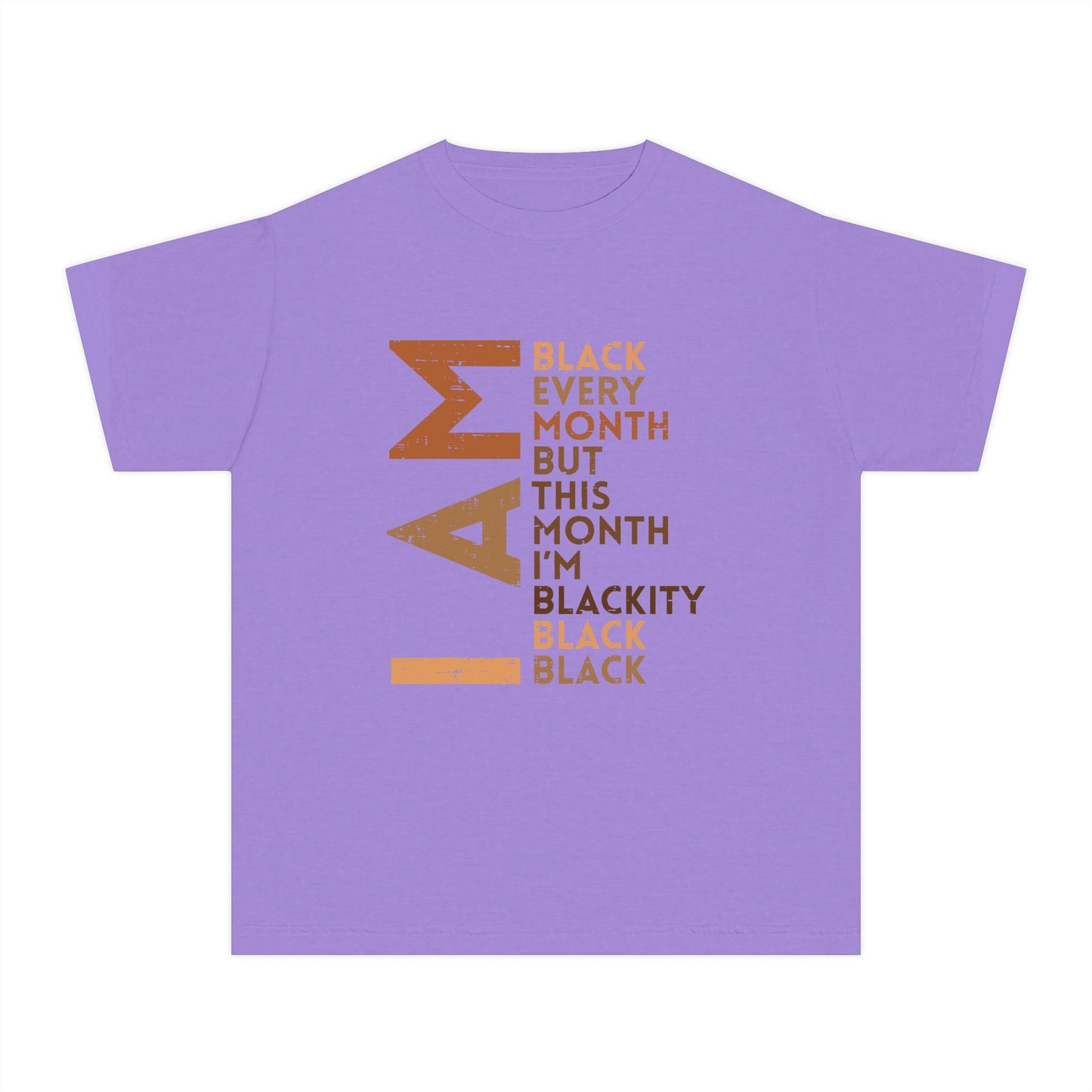 Youth Tee — "I AM Black Every Month" Empowerment Shirt