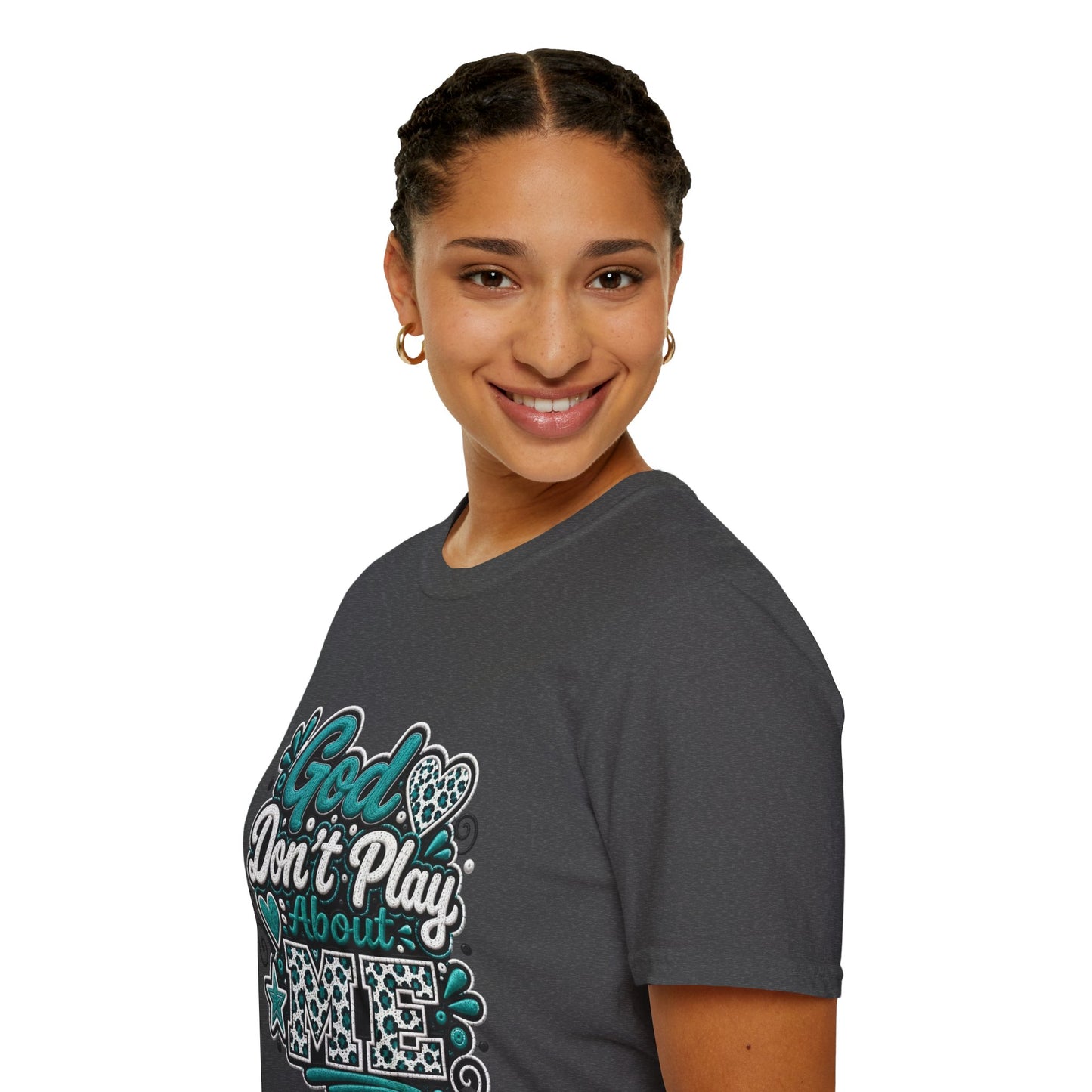 T-Shirt — "God Don't Play About Me" Inspirational Faith Graphic Tee