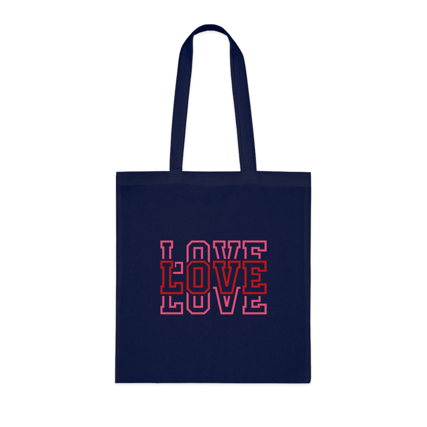 Love Stacked Cotton Tote