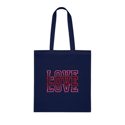 Love Stacked Cotton Tote