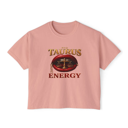 Taurus Energy Women's Boxy Tee - Zodiac Astrology Graphic Tee