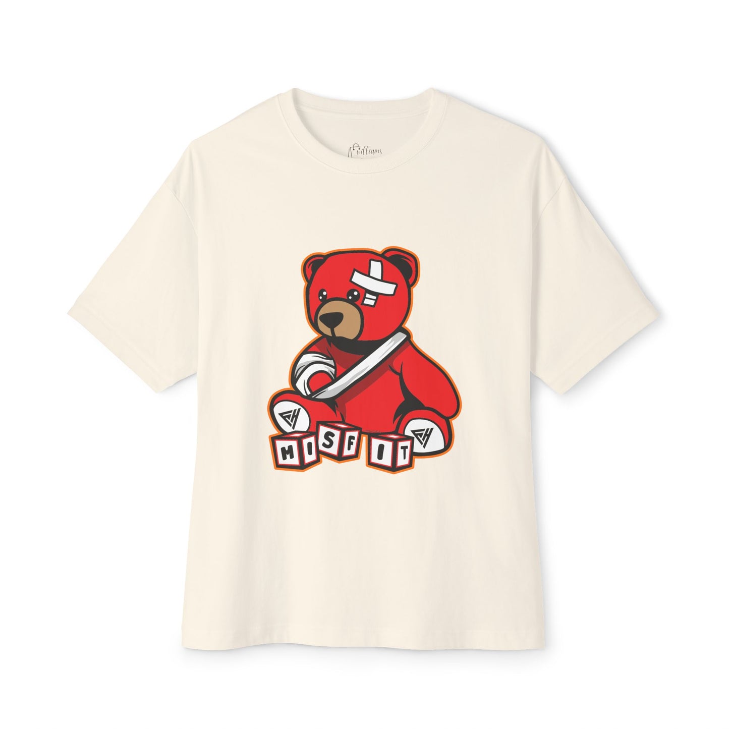 Misfit Bandaged Teddy Graphic Tee — Oversized Boxy T-Shirt