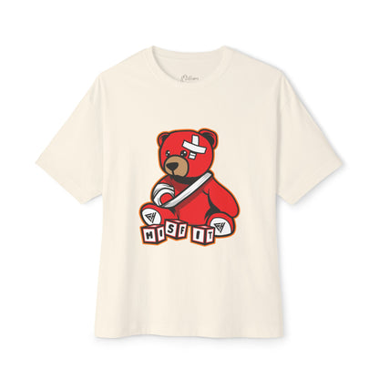 Misfit Bandaged Teddy Graphic Tee — Oversized Boxy T-Shirt