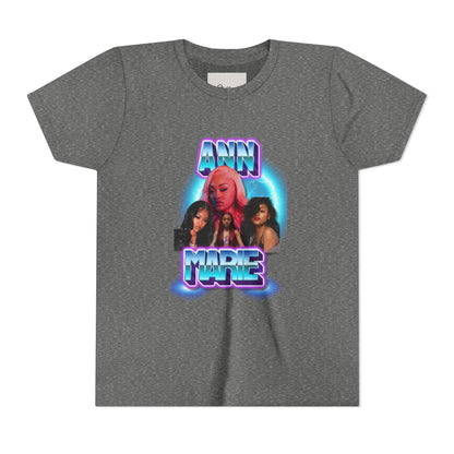 Youth Tee — Retro Neon Portrait Graphic "ANN MARIE"