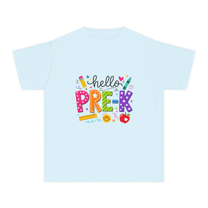 Hello Pre-K Kids Tee — Colorful Back-to-School Preschool Shirt