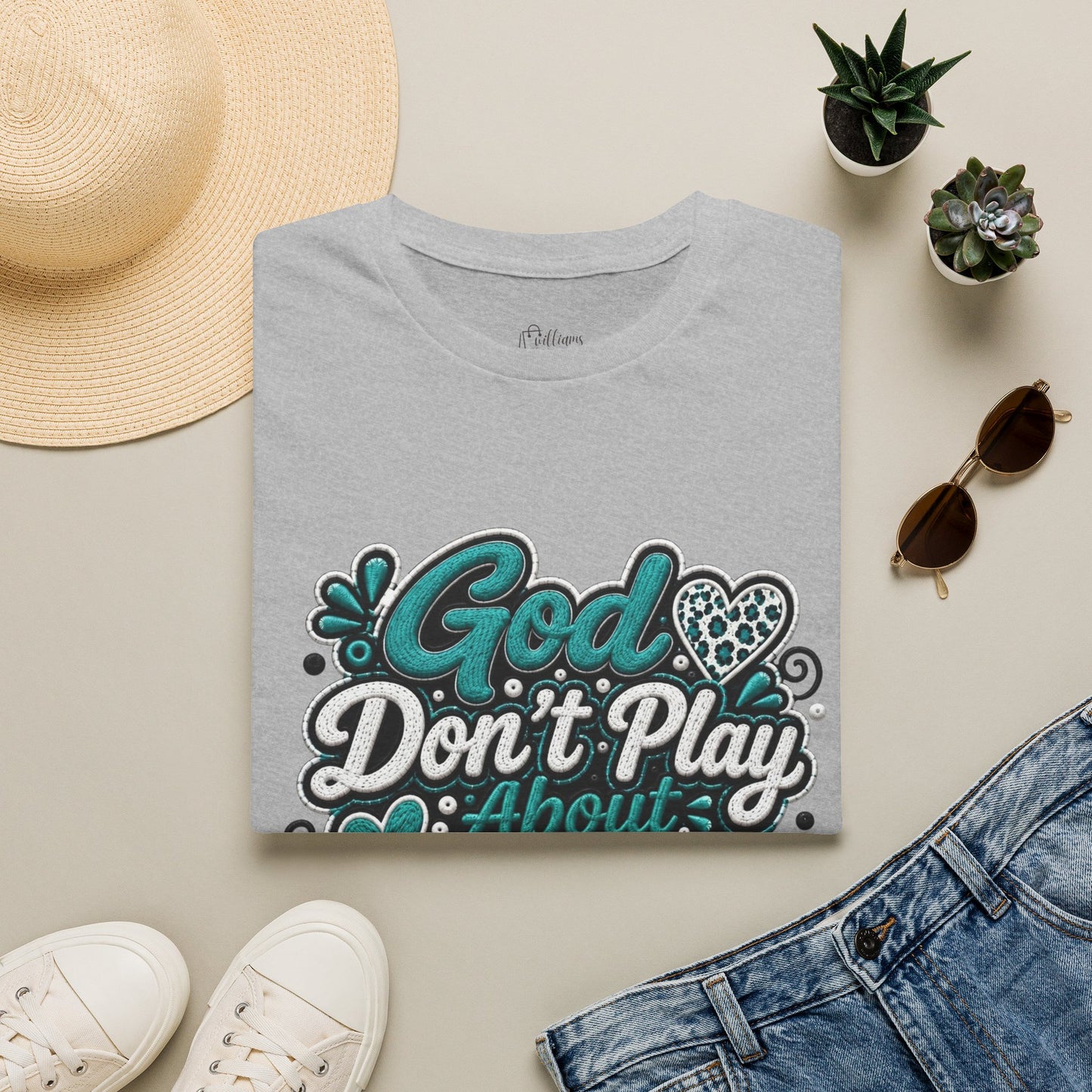 T-Shirt — "God Don't Play About Me" Inspirational Faith Graphic Tee