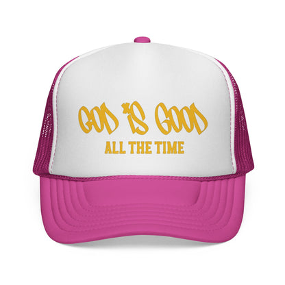 God Is Good Trucker Hat — ‘God Is Good All The Time’ Faith Mesh Cap