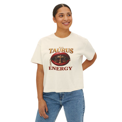 Taurus Energy Women's Boxy Tee - Zodiac Astrology Graphic Tee