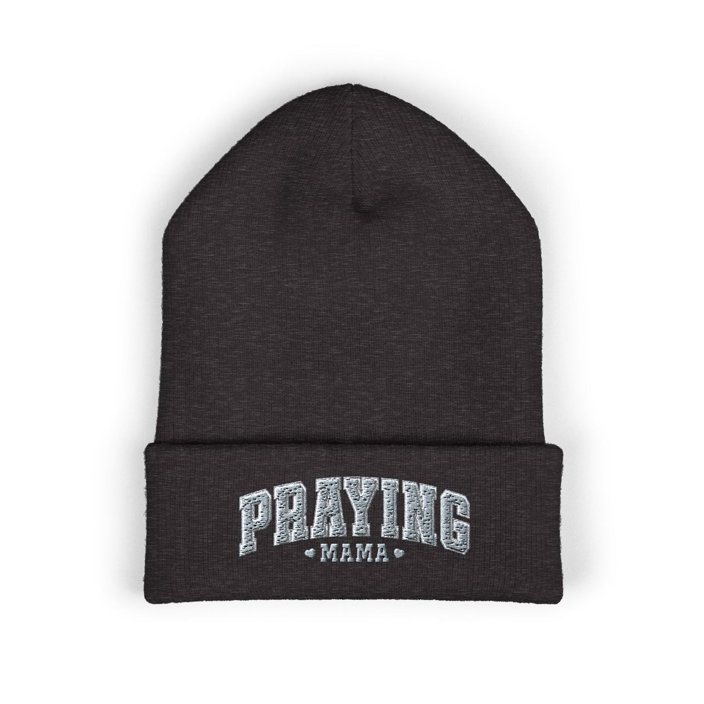 Praying Mama Embroidered Cuffed Beanie