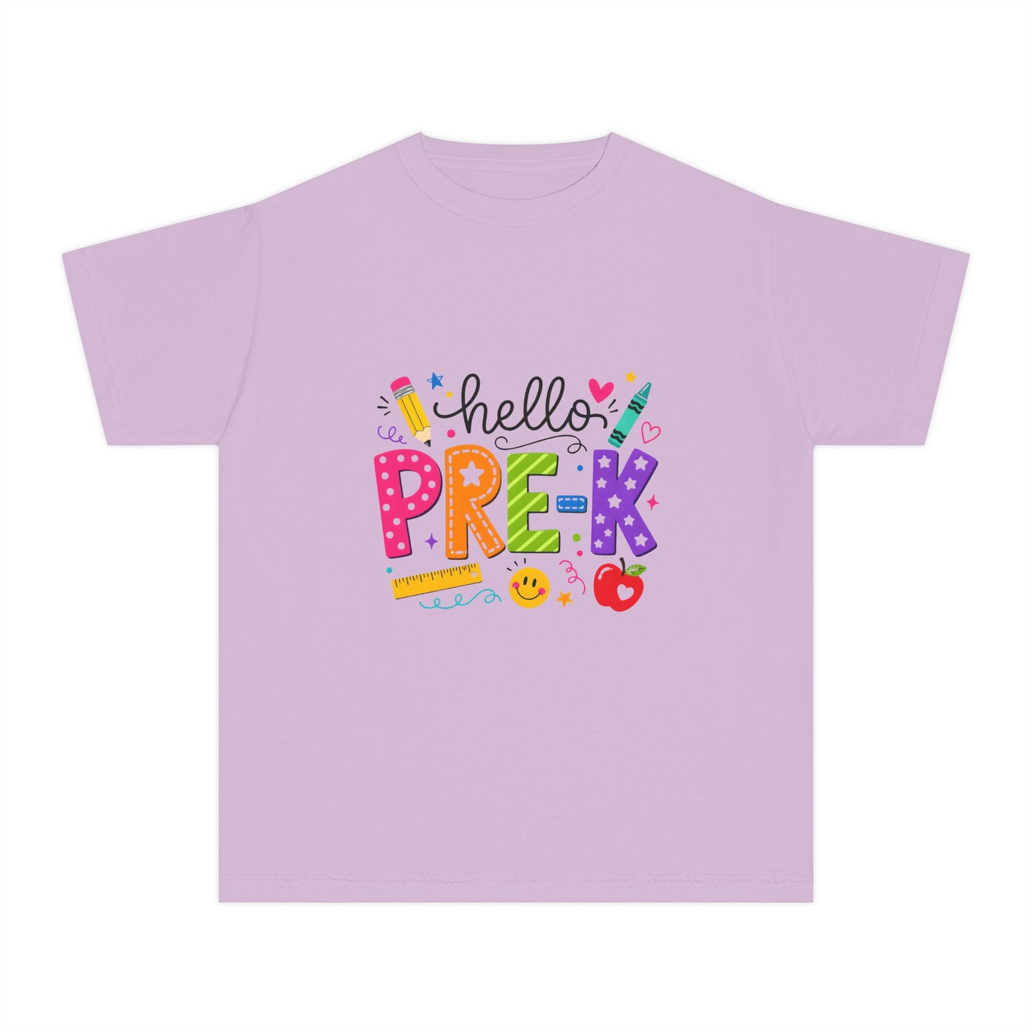 Hello Pre-K Kids Tee — Colorful Back-to-School Preschool Shirt