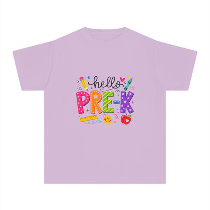 Hello Pre-K Kids Tee — Colorful Back-to-School Preschool Shirt