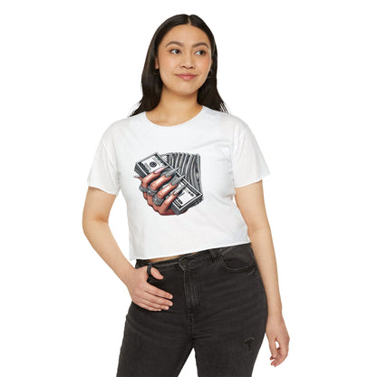 Money Grip Crop Top — Women's Graphic Tee
