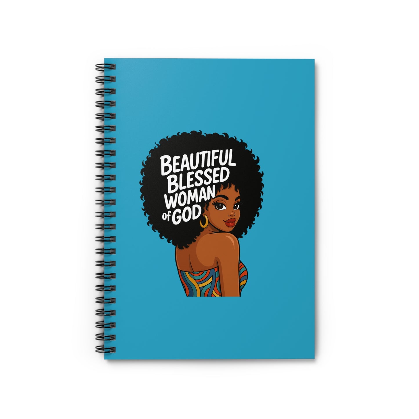 Beautiful Blessed Woman of God Spiral Notebook — Inspirational Afrocentric Journal