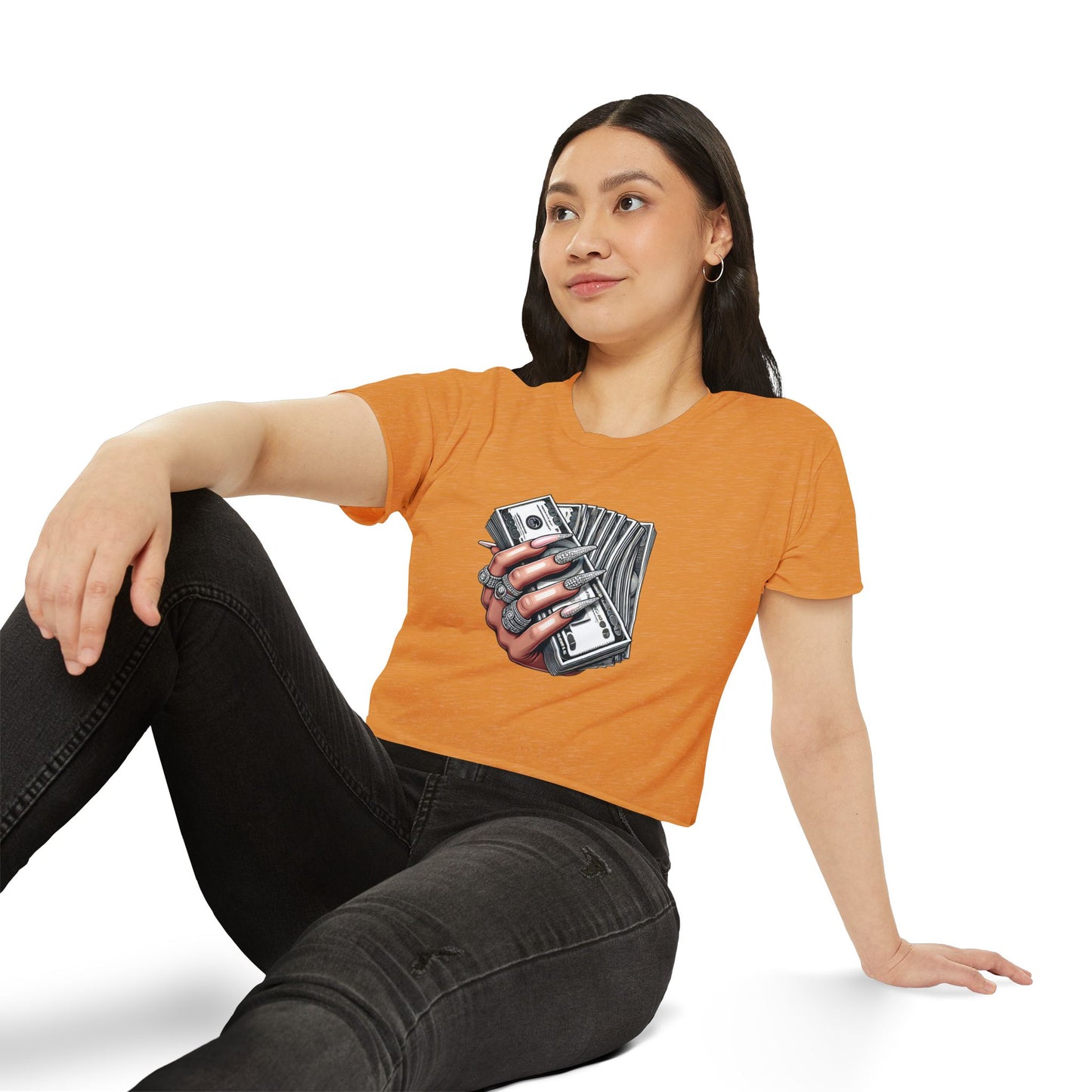 Money Grip Crop Top — Women's Graphic Tee