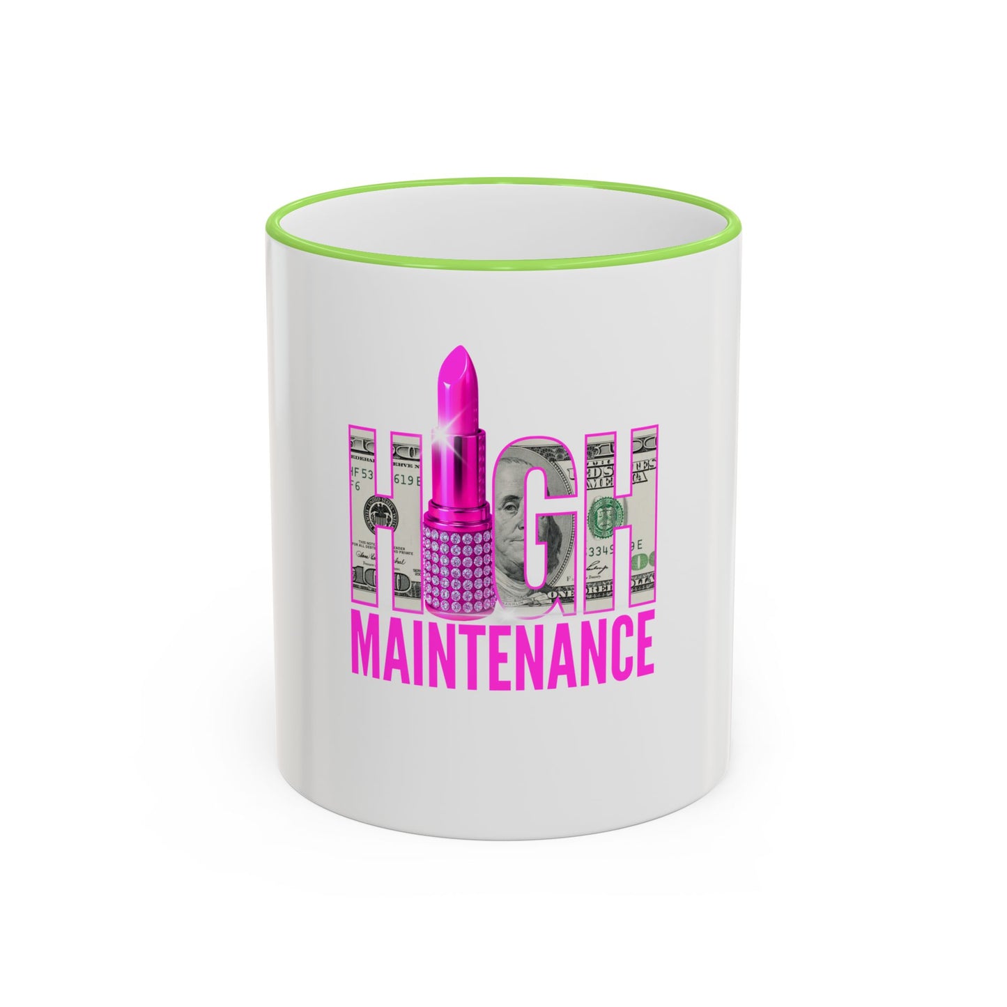 High Maintenance Lipstick Accent Rim Mug