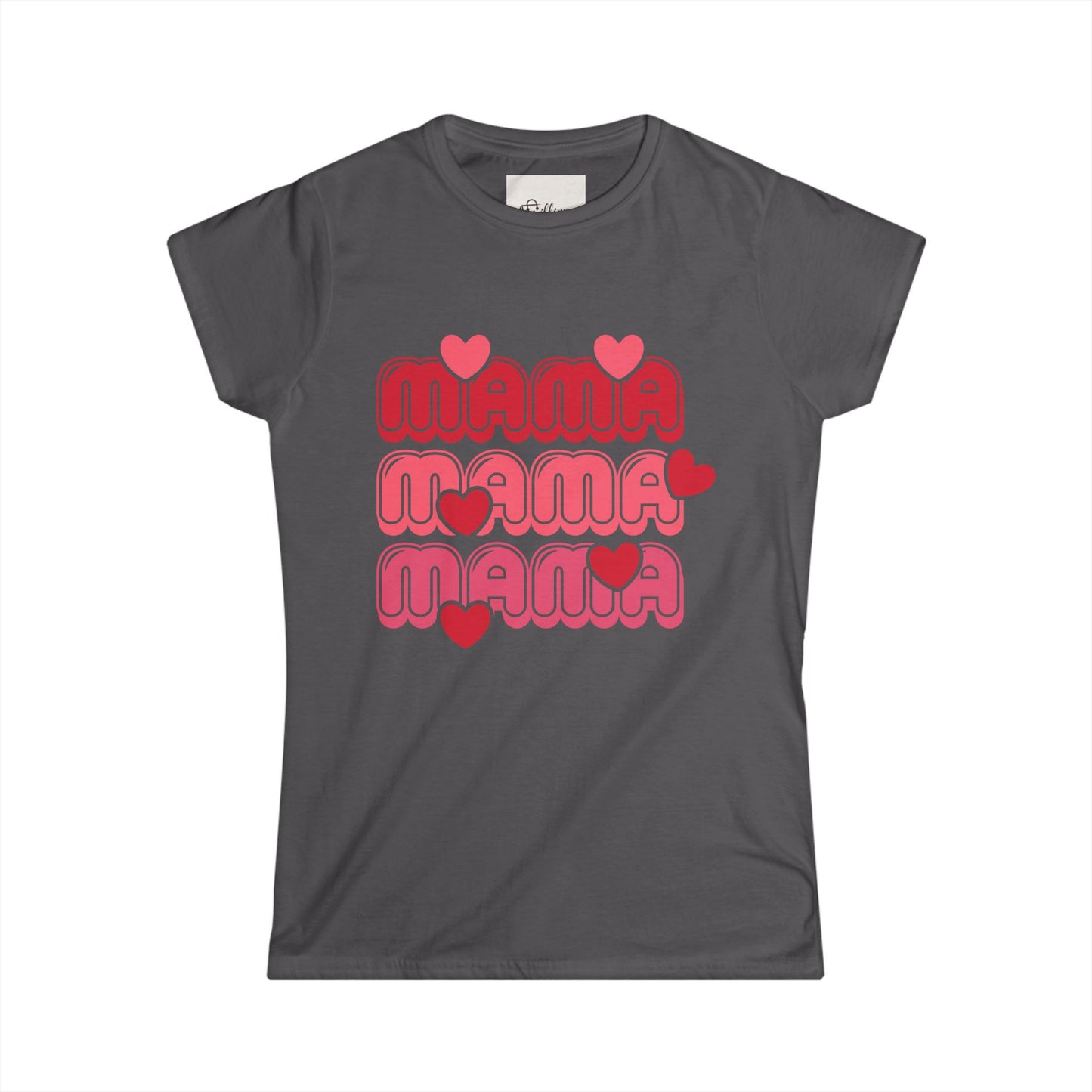 Mama Retro  Tee — Pink "Mama Mama Mama" Graphic T‑Shirt