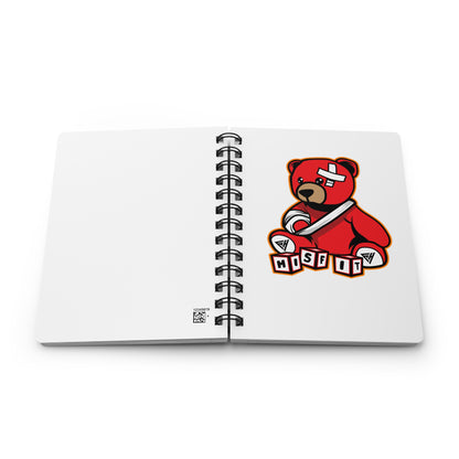 Bandaged Teddy Bear Journal — 'WISFIT' Cute Injured Bear Spiral Notebook