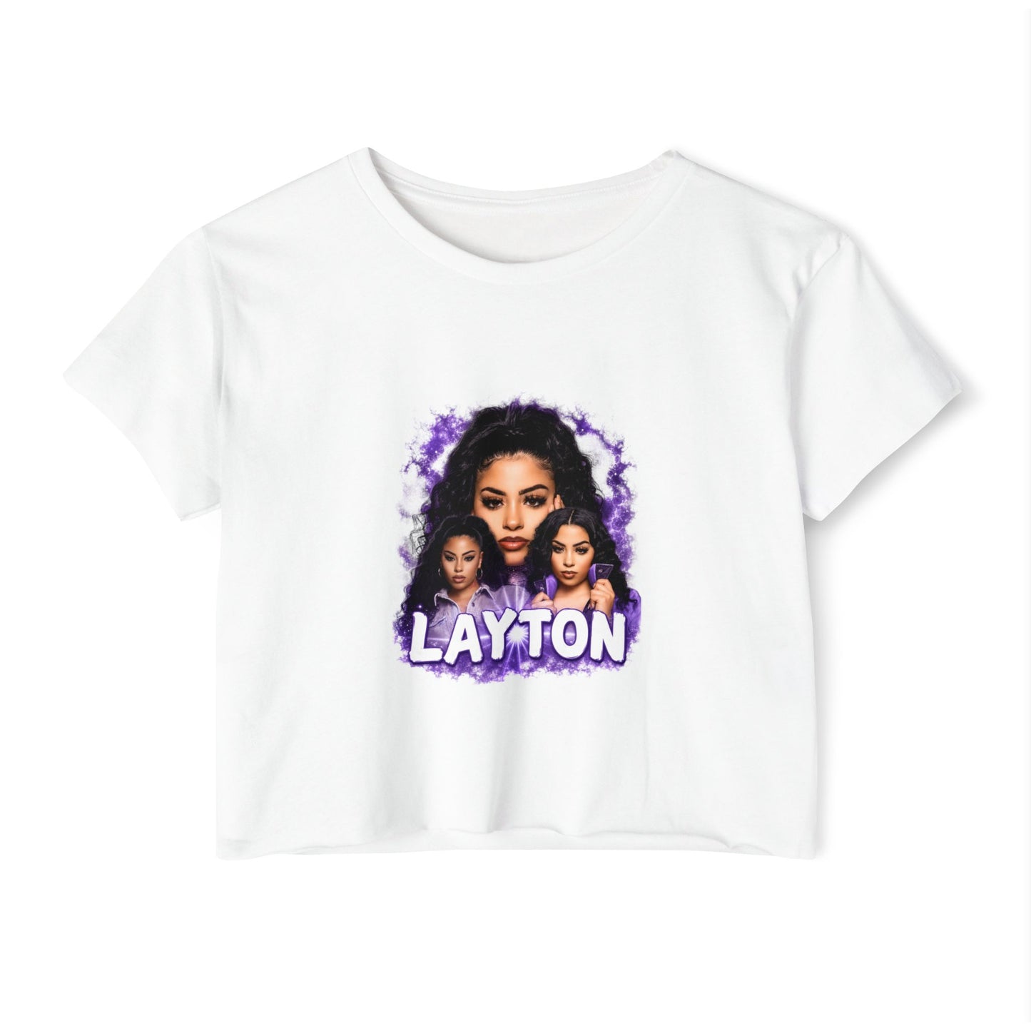 Layton Photo Collage Crop Top — Women's Festival Graphic Tee