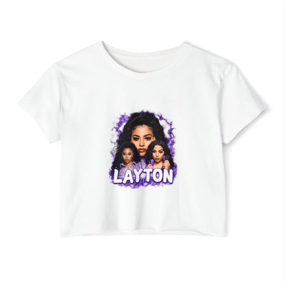Layton Photo Collage Crop Top — Women's Festival Graphic Tee