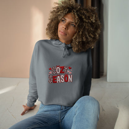 Cozy Season Cropped Hoodie – Valentine Heart Graphic