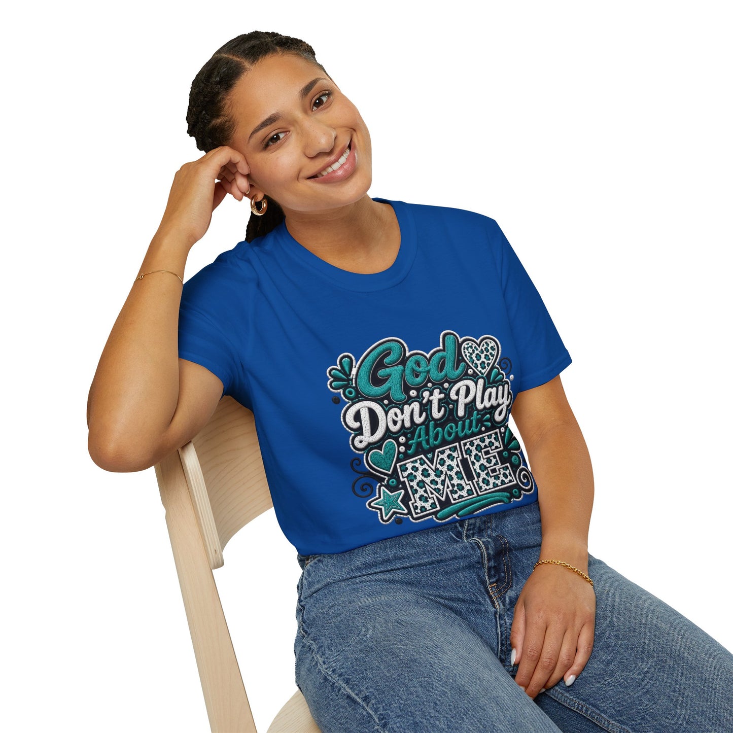 T-Shirt — "God Don't Play About Me" Inspirational Faith Graphic Tee