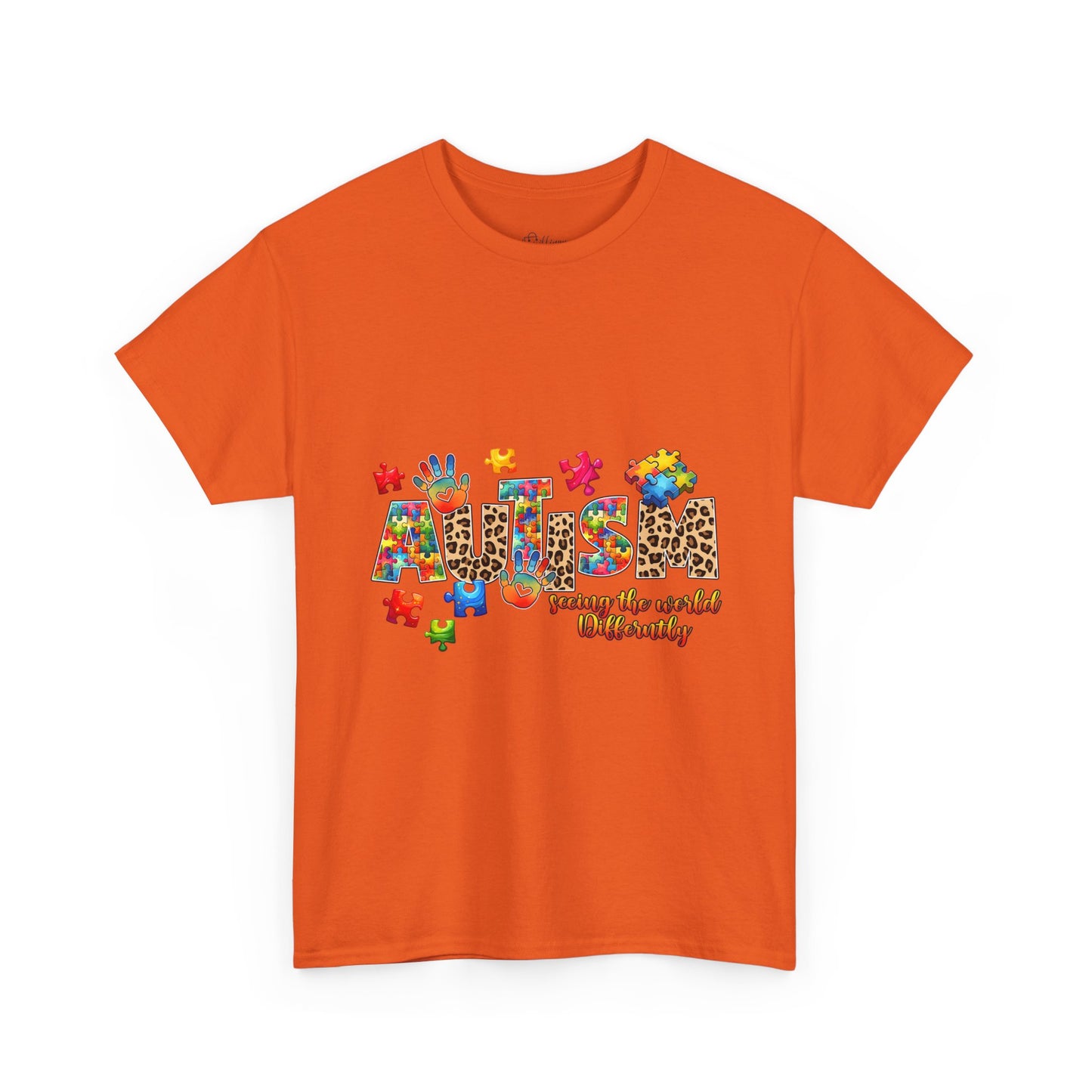 Autism Awareness T-Shirt — 'Autism: Sparking the World with Creativity' Puzzle Design