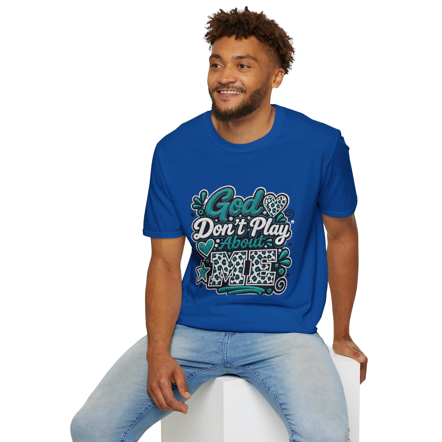 T-Shirt — "God Don't Play About Me" Inspirational Faith Graphic Tee