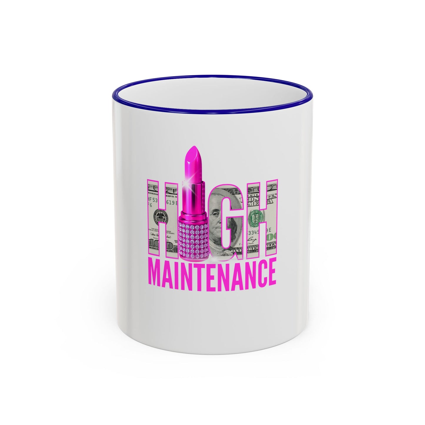 High Maintenance Lipstick Accent Rim Mug
