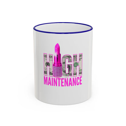 High Maintenance Lipstick Accent Rim Mug