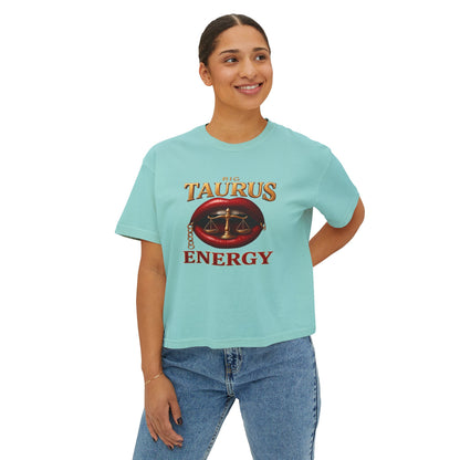 Taurus Energy Women's Boxy Tee - Zodiac Astrology Graphic Tee