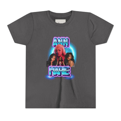 Youth Tee — Retro Neon Portrait Graphic "ANN MARIE"
